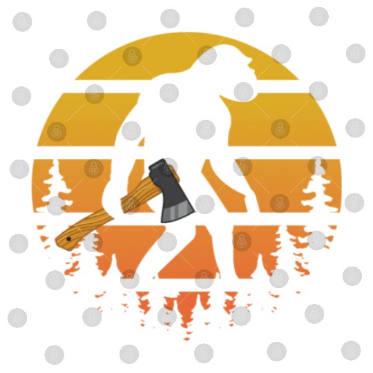 Retro Sasquatch Axe Throwing For Axe Thrower Digital Files