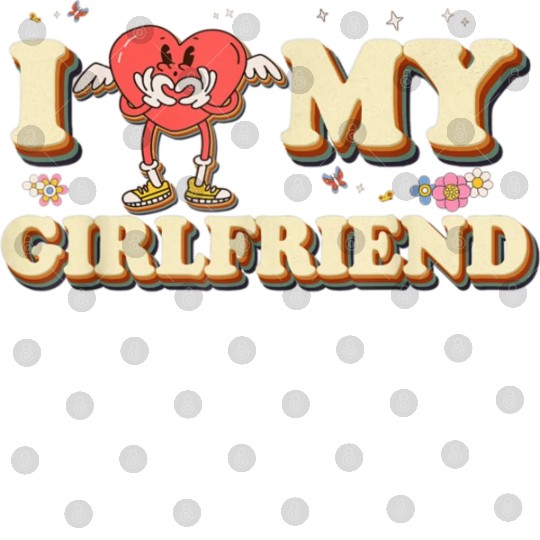 I Heart My Girlfriend Love Valentine Groovy Couple Digital Files