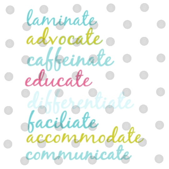 Special Education Teacher Laminate Advocate Caffei Digital Files