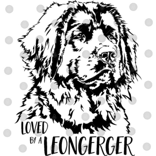 Loved by a Leonberger dog mom dog saying Digital Files