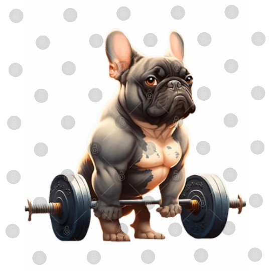 Funny French Bulldog Bodybuilding Gym Digital Files