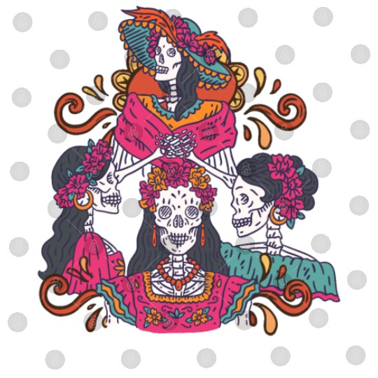 Floral Tarot Card Sugar Skull Dia De Lost Muertos Digital Files