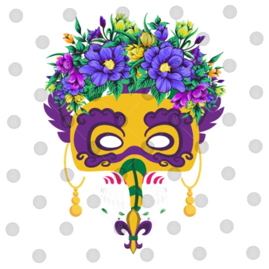 El Dia De Los Muertos Mardi Gras Mask Flower Sugar Digital Files