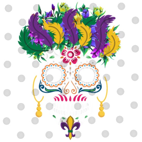Mardi Gras Costume El Dia De Los Muertos Flower Digital Files