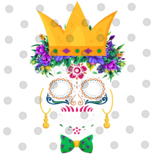 Mardi Gras Mask Flower Sugar Dia De Los Muertos Digital Files