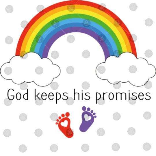 God keeps his promises Rainbow infant gown Digital Files