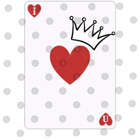 love you on playing card Digital Files