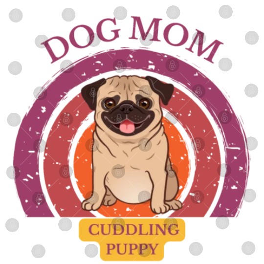 dog mom cuddling puppy Digital Files