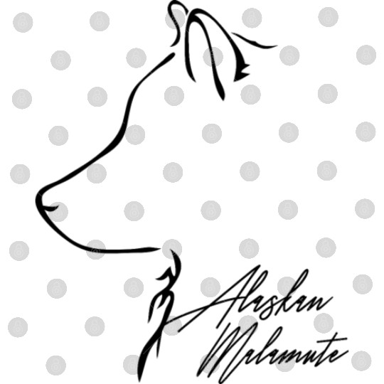 Alaskan Malamute Profile dog mom Digital Files