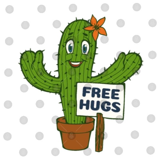 Free Hugs Cactus Digital Files