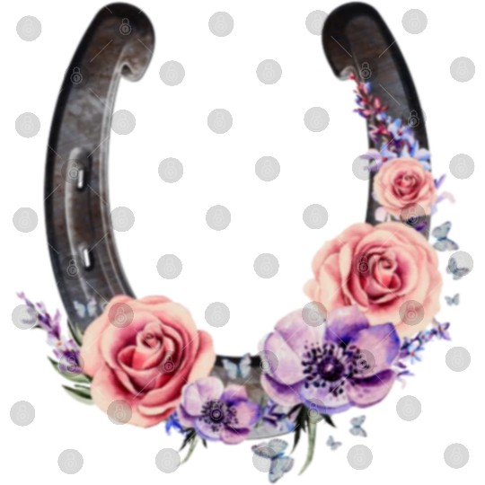 Lucky Floral Horseshoe Digital Files