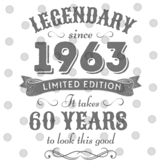 60th Birthday Vintage 1963 Digital Files