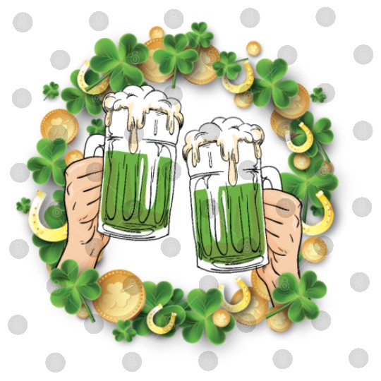 St. Patrick's Day Irish Green Beer, Wine Cups Digital Files