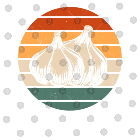 Retro Garlic Design Digital Files