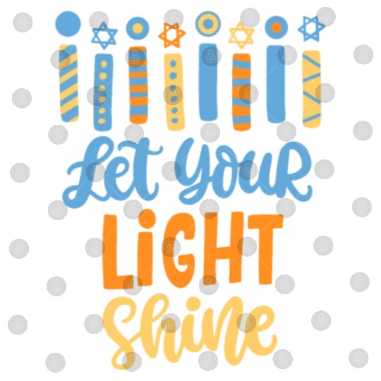 Funny Hanukkah Let Your Light Shine Menorah Adults Digital Files