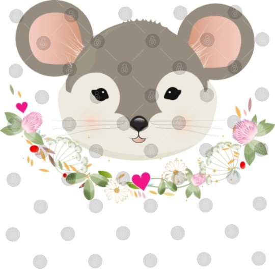 Magical sweet mouse with delicate green in spring Digital Files