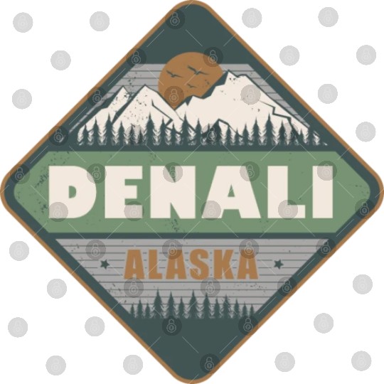 Denali Alaska US Vintage Hiking Design Digital Files