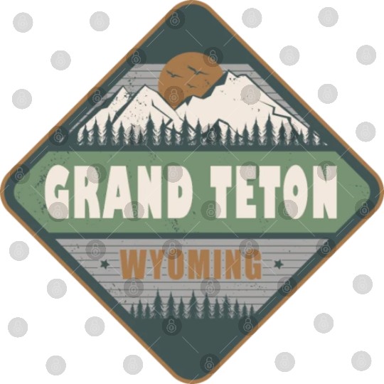 Grand Teton Wyoming US Vintage Hiking Design Digital Files
