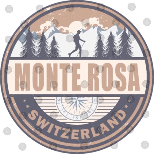 Monte Rosa Switzerland Swiss Alps Vintage Hiking Digital Files