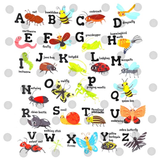 Bug Alphabet Insect Alphabet Back to School Alphab Digital Files