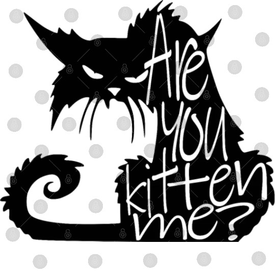 Scary black cat Are you kitten me? Digital Files