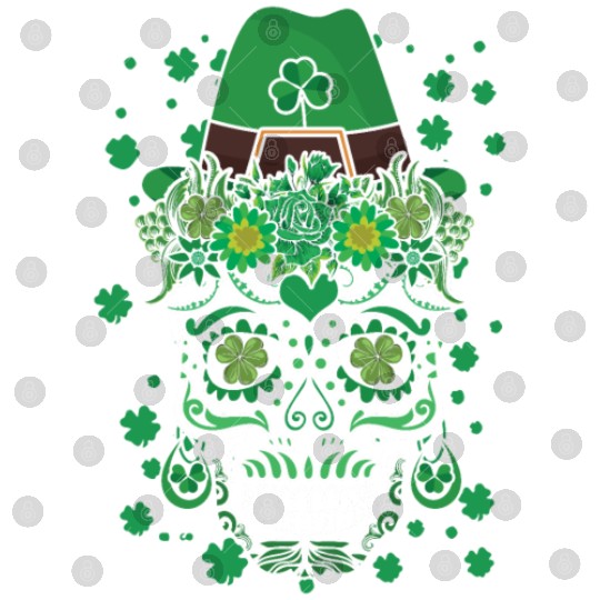 El Dia De Los Muertos St Patty's Day Irish Flower Digital Files