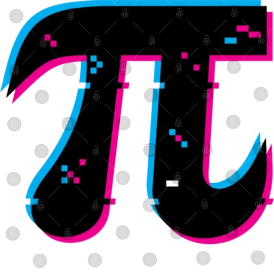 Glitched Out Pi Day Symbol Digital Files