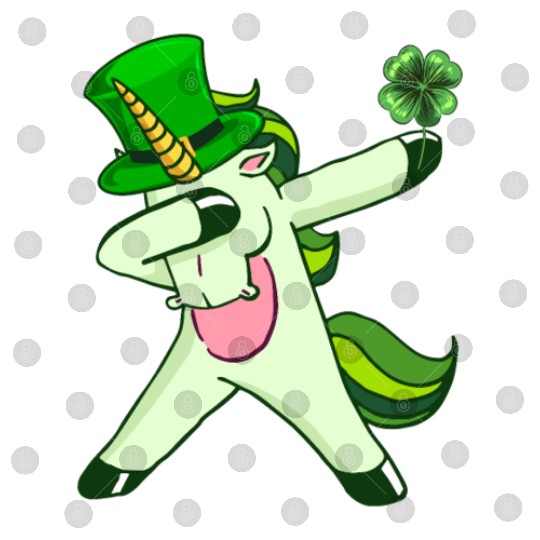 Dabbing unicorn shamrock St. Patrick's Day Digital Files