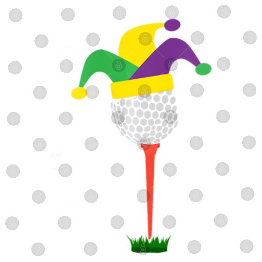 Golf Ball Hat Fun Mardi Gras Digital Files