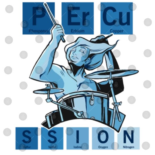 Funny Percussion Music Science Drummer Periodic Ta Digital Files