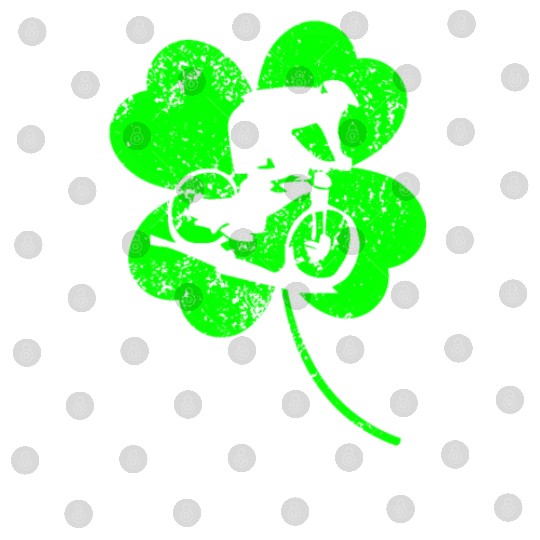 Biking St. Patrick's day shamrock Digital Files