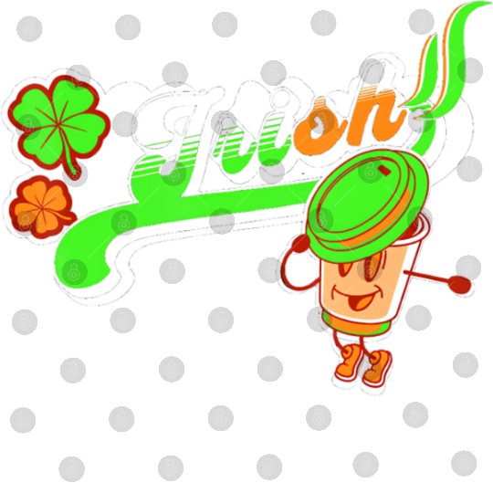 Irish Creamer Coffee Lover Shamrock Clover Leprech Digital Files