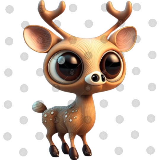 Cute deer cartoon character Digital Files