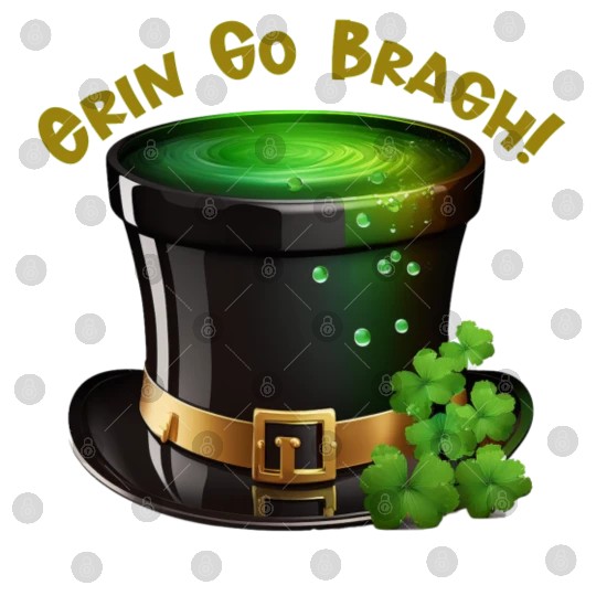 Get Lucky with this 'Erin go Bragh' Top Hat Design Digital Files