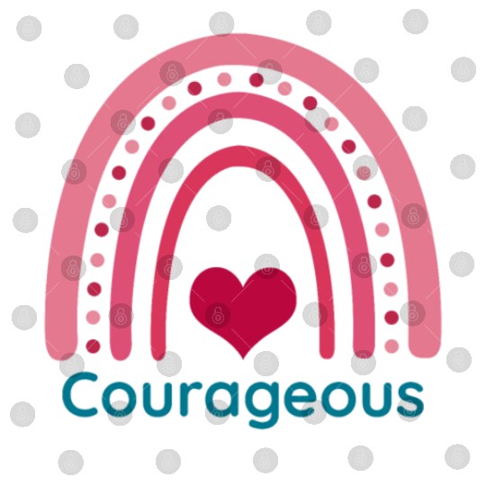 Courageous Viva Magenta Boho Rainbow Digital Files