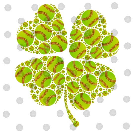 Baseball shamrock lucky charm baseball Digital Files