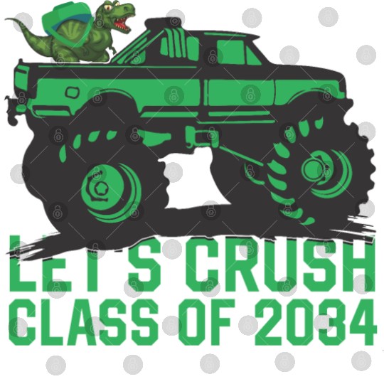 Lets crush class of 2034 dark green vehicle sketch Digital Files