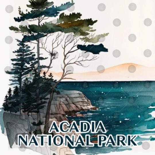 Acadia National Park Watercolor Digital Files