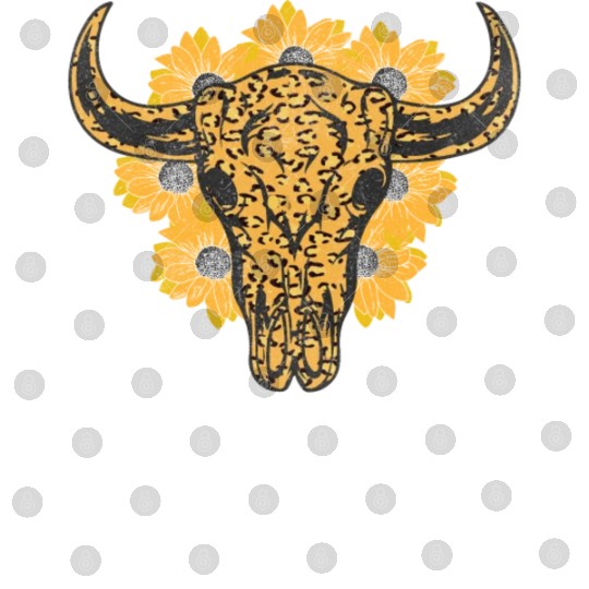 Bull Skull Sunflower Digital Files