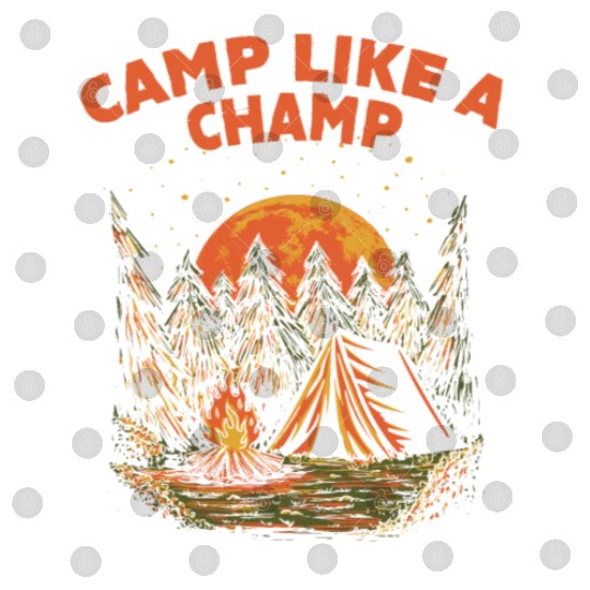 Camp Like a Champ Summer Camping Tropical Camper F Digital Files