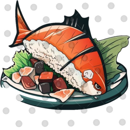 Sashimi styled fish Digital Files