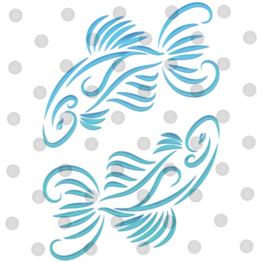 Pisces Zodiac Fish Water Sign Blue Green Digital Files