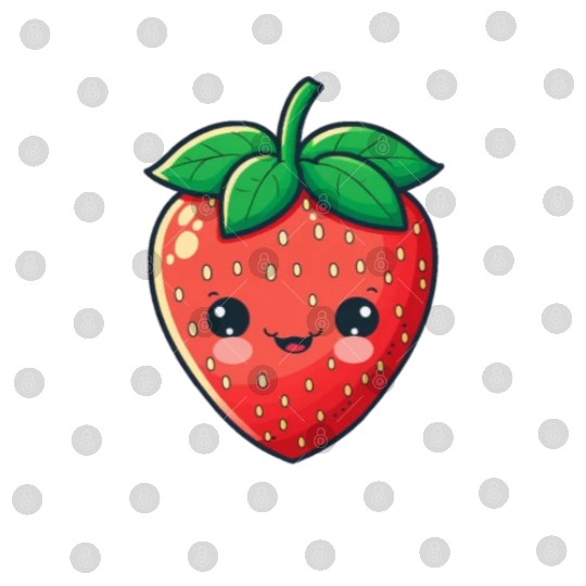 Cute Kawaii Strawberry Fruit Grower Farm Digital Files