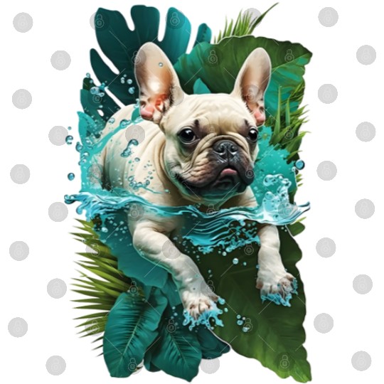 French Bulldog on Vacation Mode Digital Files