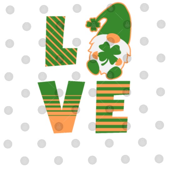 Gnome St Patricks Day Woman Love, Lucky Clover Digital Files