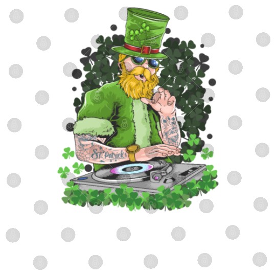 St Patricks Day DJ, Music Love, Tattoos Lucky Clov Digital Files