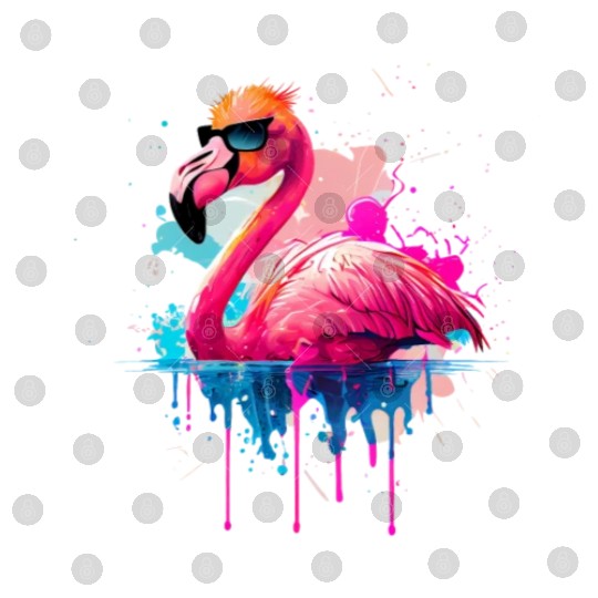 Retro Sunset Pink Flamingo Summer Design Flamingo Digital Files