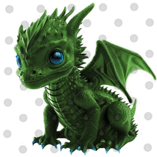 green baby dragon Digital Files