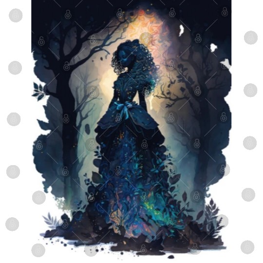 Black Nature Goddess - African American, Woodland Digital Files