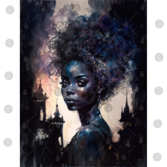 Black Nature Goddess - African American, Woodland Digital Files